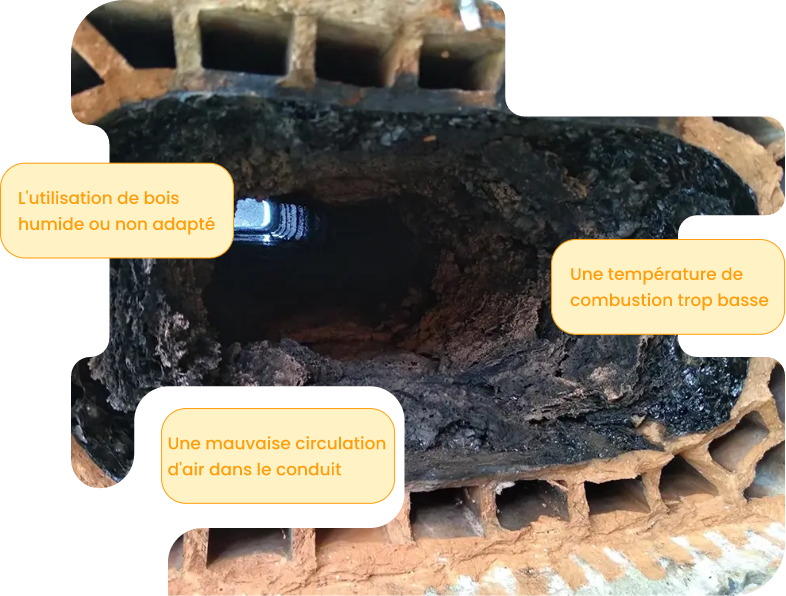 Débistrage professionnel de cheminée Flamme Atlantique